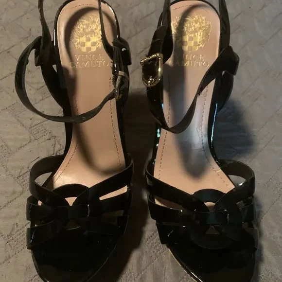 Vince Camuto Black Patent heels  Size 9.5 - Picture 6 of 13